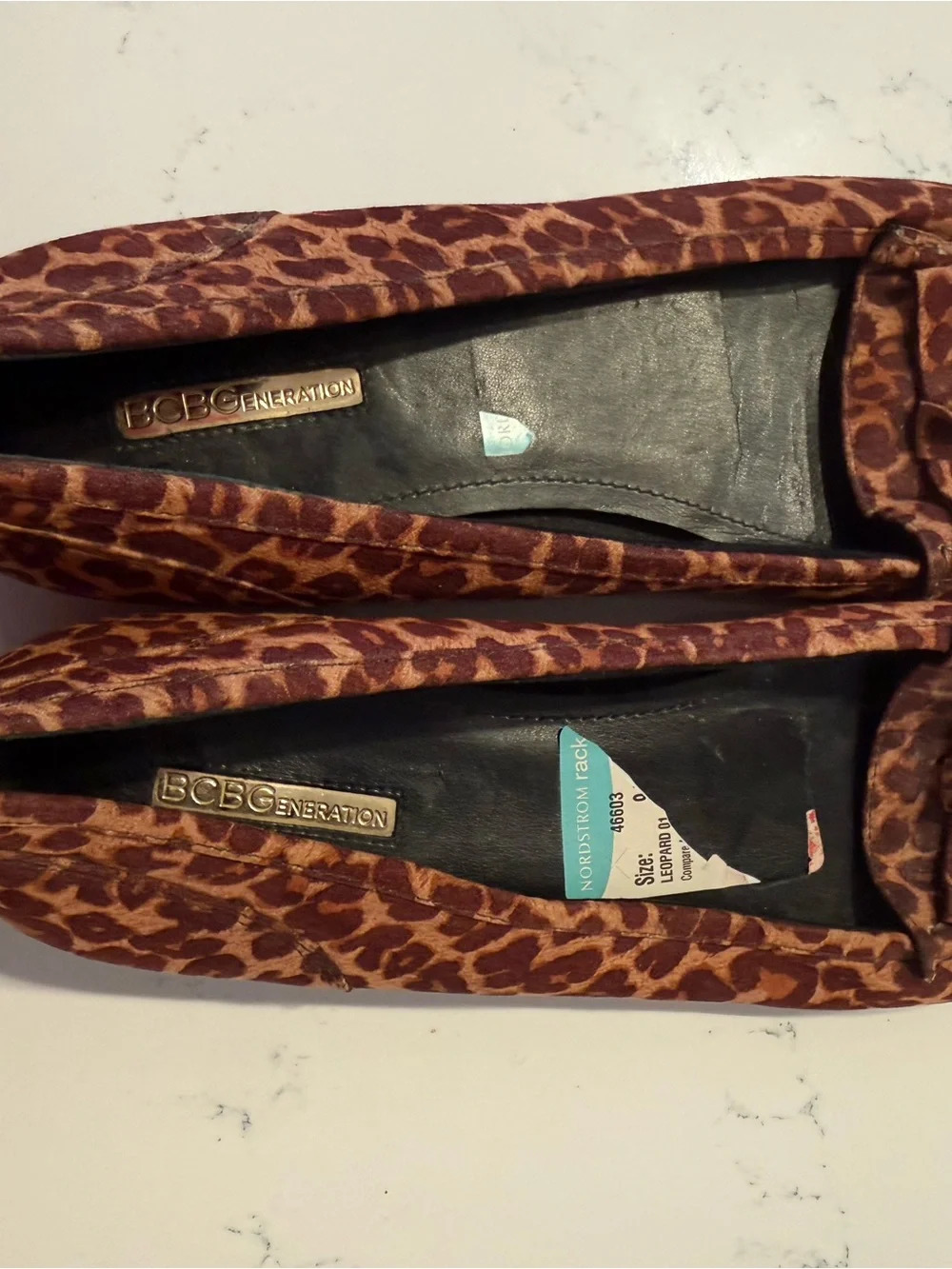 BCBGeneration Leopard-Print Loafers in Brown and Black - Picture 3 of 4